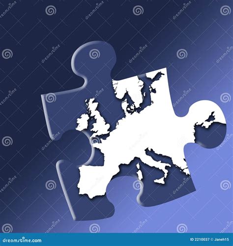 European puzzle stock illustration. Illustration of continent - 2210037