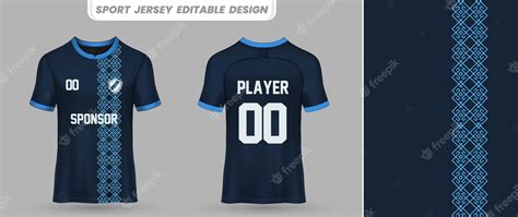 Premium Vector | Soccer jersey design with front and back illustration for printing