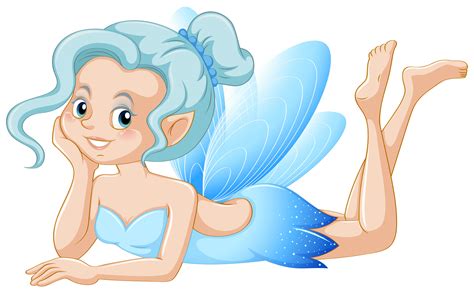 Blue fairy with happy face 444465 Vector Art at Vecteezy