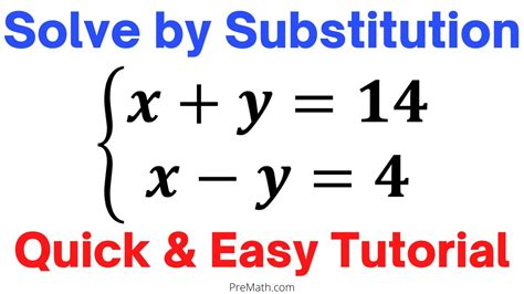 Learn to Solve a System of Equations by using the Substitution Method | Fast & Easy Tutorial ...