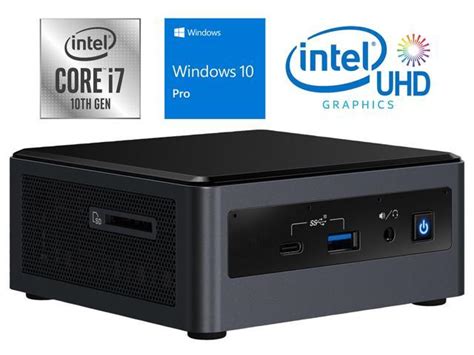 Intel NUC10i7FNHN Mini PC, Intel Core i7-10710U Upto 4.7GHz, 32GB RAM, 2TB SSD, HDMI ...