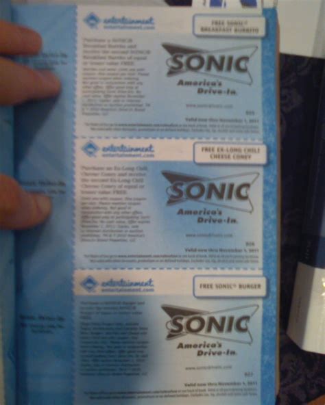 superbSONIC: entertainment book SONIC coupons