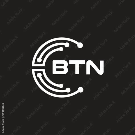 BTN letter technology logo design on black background. BTN creative initials letter IT logo ...