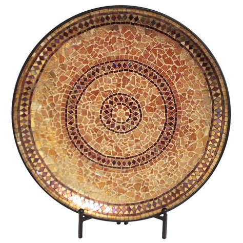 Shop Casa Cortes Handcrafted Gold Mosaic Decorative Charger Plate and ...