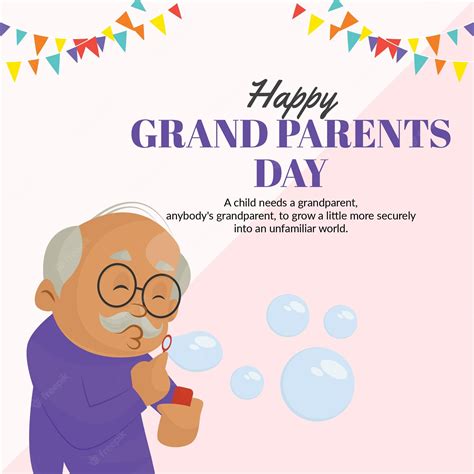 Premium Vector | Beautiful design of happy grandparents day banner template