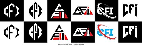 Cfi Letter Logo Design Six Style Stock Vector (Royalty Free) 2229533031 | Shutterstock