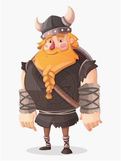 Big Male Viking Cartoon Vector Character Aka Torhild - Cartoon Character Viking Vector, HD Png ...