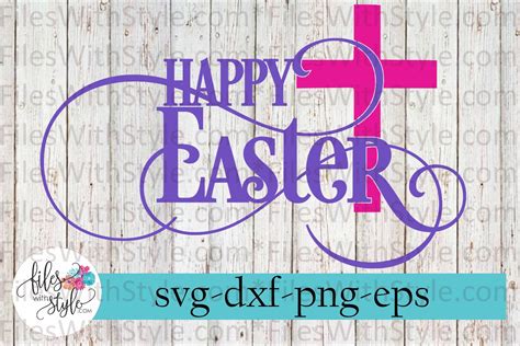 Happy Easter Cross SVG Cutting Files (214596) | SVGs | Design Bundles