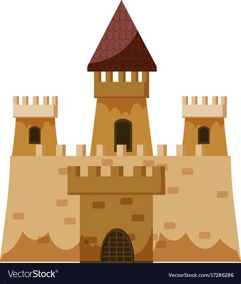 Kingdom castle icon cartoon style Royalty Free Vector Image