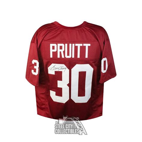 Greg Pruitt Autographed Oklahoma Sooners Custom Football Jersey - JSA ...