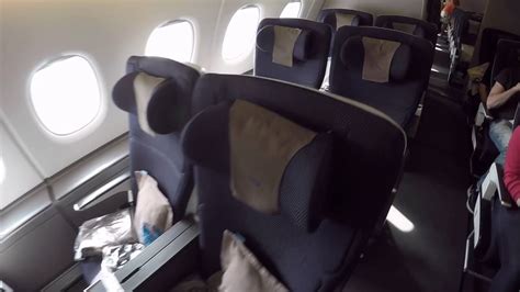 Premium economy cabin upper deck on the A380 British Airways - YouTube