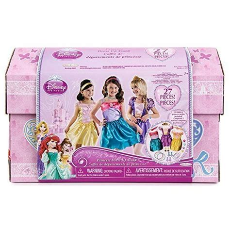 Disney Princess - 27 Piece Dress Up Trunk with Accessories - Ariel, Rapunzel, & Belle - Walmart ...