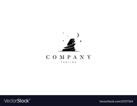 Logo on which an abstract image a cliff Royalty Free Vector