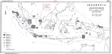 Indonesia. Liputan Peta Geologi. Sekala 1:20,000 - 1:150,000. B/05/04. [Geology Map Coverage ...