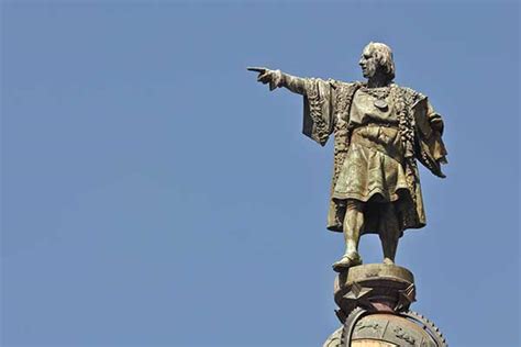 Columbus Monument, statue in Barcelona Port