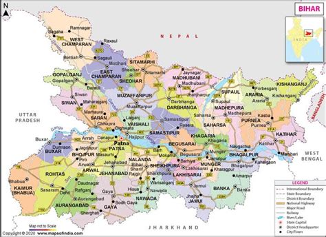 Learn in detail about the state of Bihar via informative maps and ...