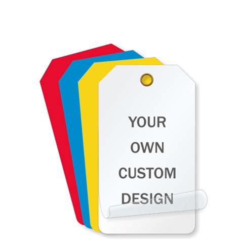 Custom Self Laminated Standard Tag - Add Own Design, Text, SKU: TG-3098