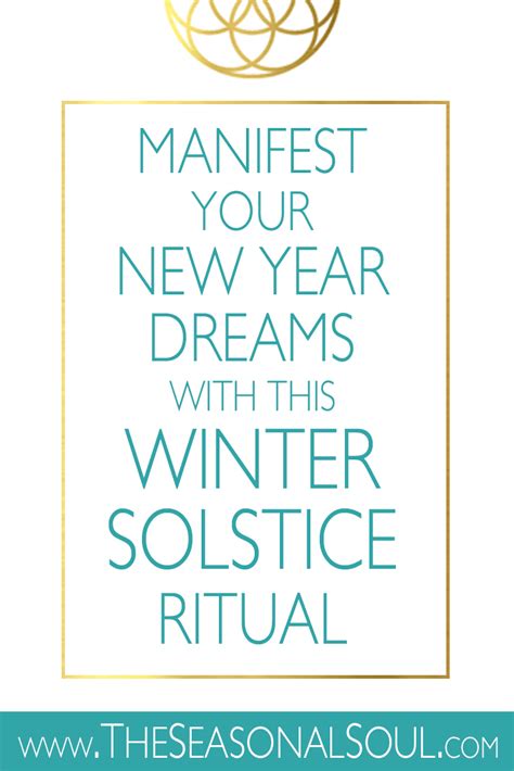 A Simple Winter Solstice Ritual to Manifest Your New Year Dreams ...