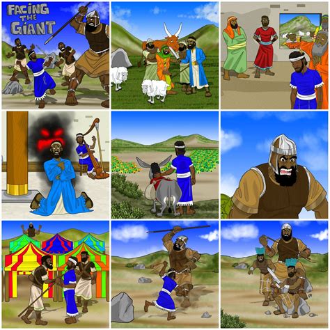 David and Goliath story illustrations for Sunday and Sabbath school lessons | FREE download ...