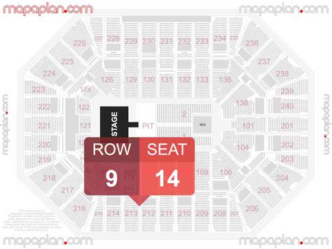 Target Center seat & row numbers detailed seating chart, Minneapolis ...