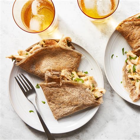 Buckwheat Crepes With Spiced-Chicken Filling Recipe | Epicurious