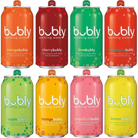 bubly Sparkling Water, 8 Flavor Variety Pack, 12 fl oz. cans, (18 Pack)- Buy Online in United ...