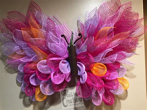 Beautiful butterfly wreath large mesh wreath pink wreath | Etsy | Butterflies wreath, Mesh ...