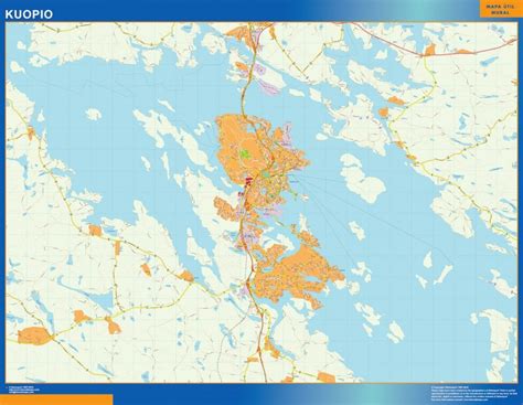 Kuopio map Finland | Wall maps of the world for United Kingdom