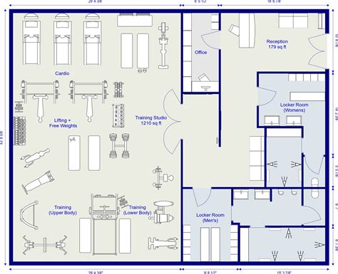 Gym Floor Plan Examples | Gym design interior, Home gym flooring, Gym ...