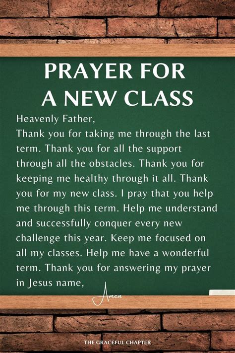 Prayers for school - Prayer for a new class | School prayer, Prayer for students, Classroom prayer