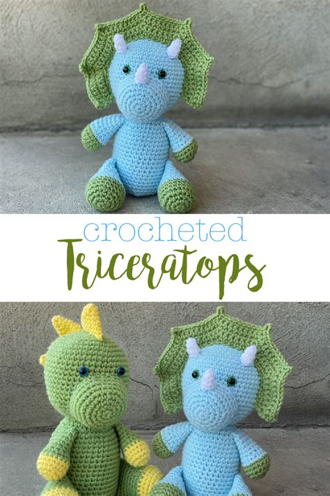 5 Little Monsters: Crocheted Triceratops