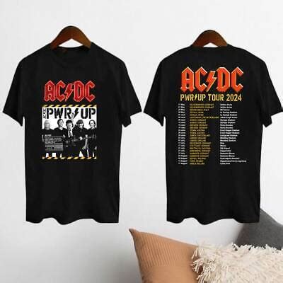 Rock Band AC/DC Tour 2024 Shirt, AC/DC Pwr Up World Tour 2024 Shirt | eBay