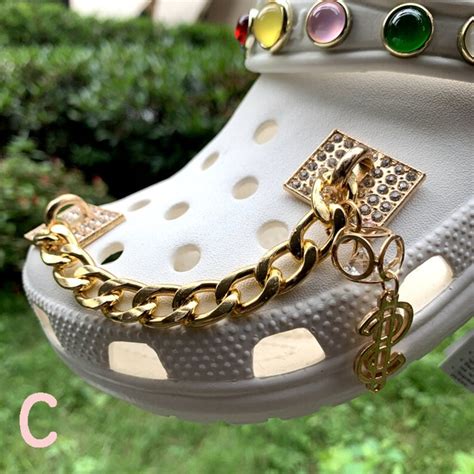 Croc Charms Chain Croc Charms Set Chains Pack Shoe Charms for | Etsy