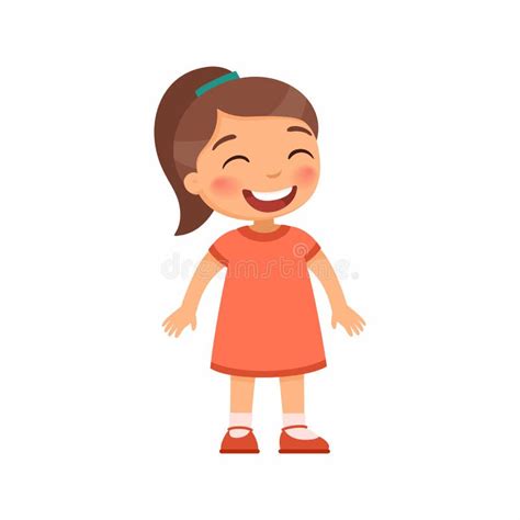 Smiling Little Girl Cartoon