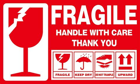 Buy Shipping Labels 300 pcs, (6" X 3½") Large Fragile Handle with Care Warning Stickers, Keep ...