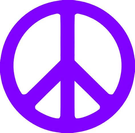 Purple Peace Sign Clip Art at Clker.com - vector clip art online, royalty free & public domain