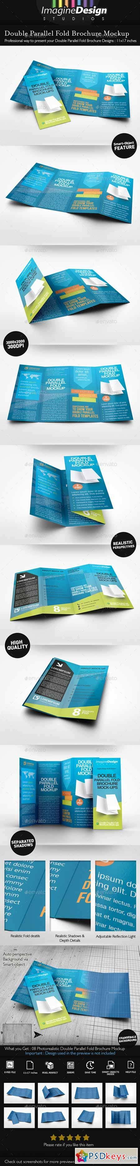 Double Parallel Fold Brochure Mockup 9942412 » Free Download Photoshop ...