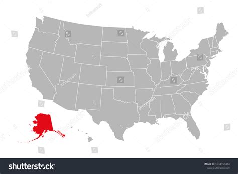 Alaska Province Highlighted On Usa Political Stock Vector (Royalty Free) 1634356414 | Shutterstock