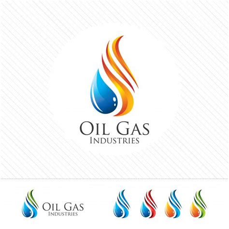 oil gas logo design with different colors and shapes, suitable for any ...