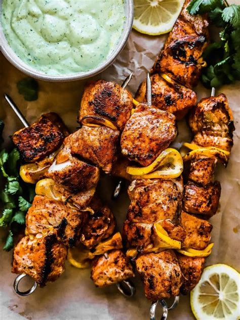 Grilled Salmon Skewers | So Much Food