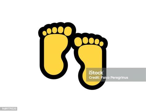 Footprint Vector Icon On A White Background Human Footprints Emoji ...