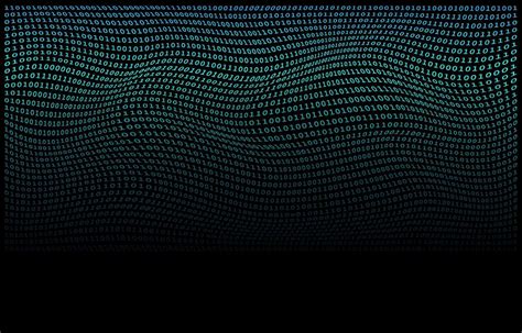 Binary code wavy on black background for digital, technology concept background 5176319 Vector ...