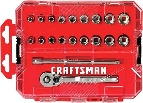 Amazon.com: CRAFTSMAN Socket Set, SAE/Metric, 1/4" Drive, 20Piece (CMMT12008)