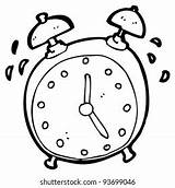 Cute Cartoon Alarm Coloring Page Kidsvector Stock Vector Royalty Free  sketch template