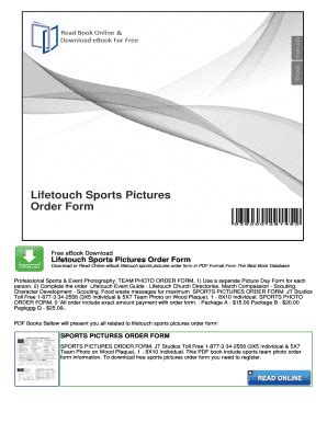 Lifetouch Sports Order Form Pdf - Fill Online, Printable, Fillable, Blank | pdfFiller