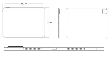 CAD drawings reveal familiar but thinner design for 2024 iPad Pro ...