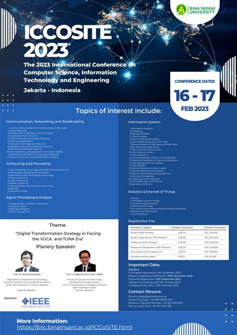 The 2023 International Conference on Computer Science – Universitas ...