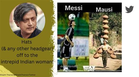 Shashi Tharoor’s Messi and ‘Mausi’ meme makes netizens laugh | Trending ...