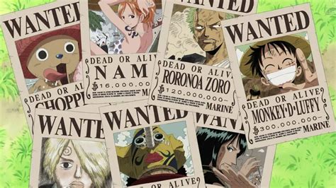 One Piece Characters Bounty List