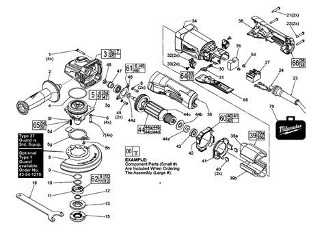 Buy Milwaukee 6141-30-(H38C) 4.5" COMPACT ANGLE GRINDER Replacement Tool Parts | Milwaukee 6141 ...